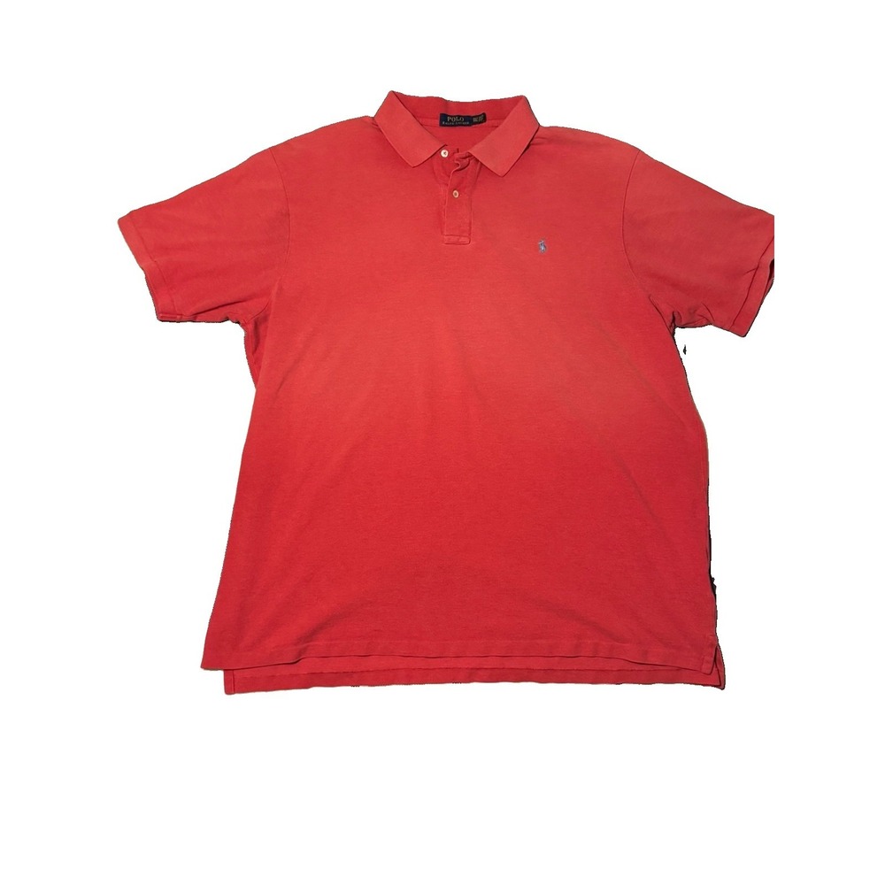 Polo Ralph Lauren Men's 3XLT Short Sleeve Polo Shirt Red